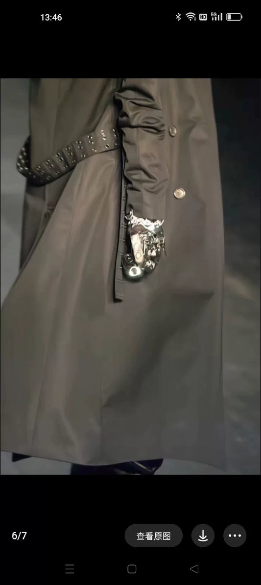 Dior 03AW Luster Trench Coat 46