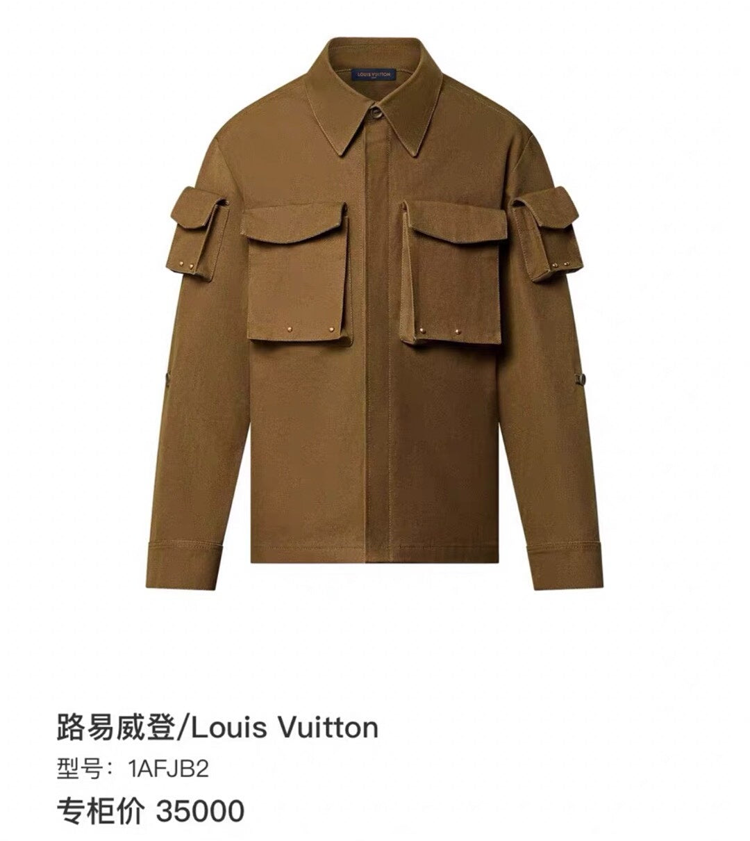 louis vuitton lovers work jacket in green