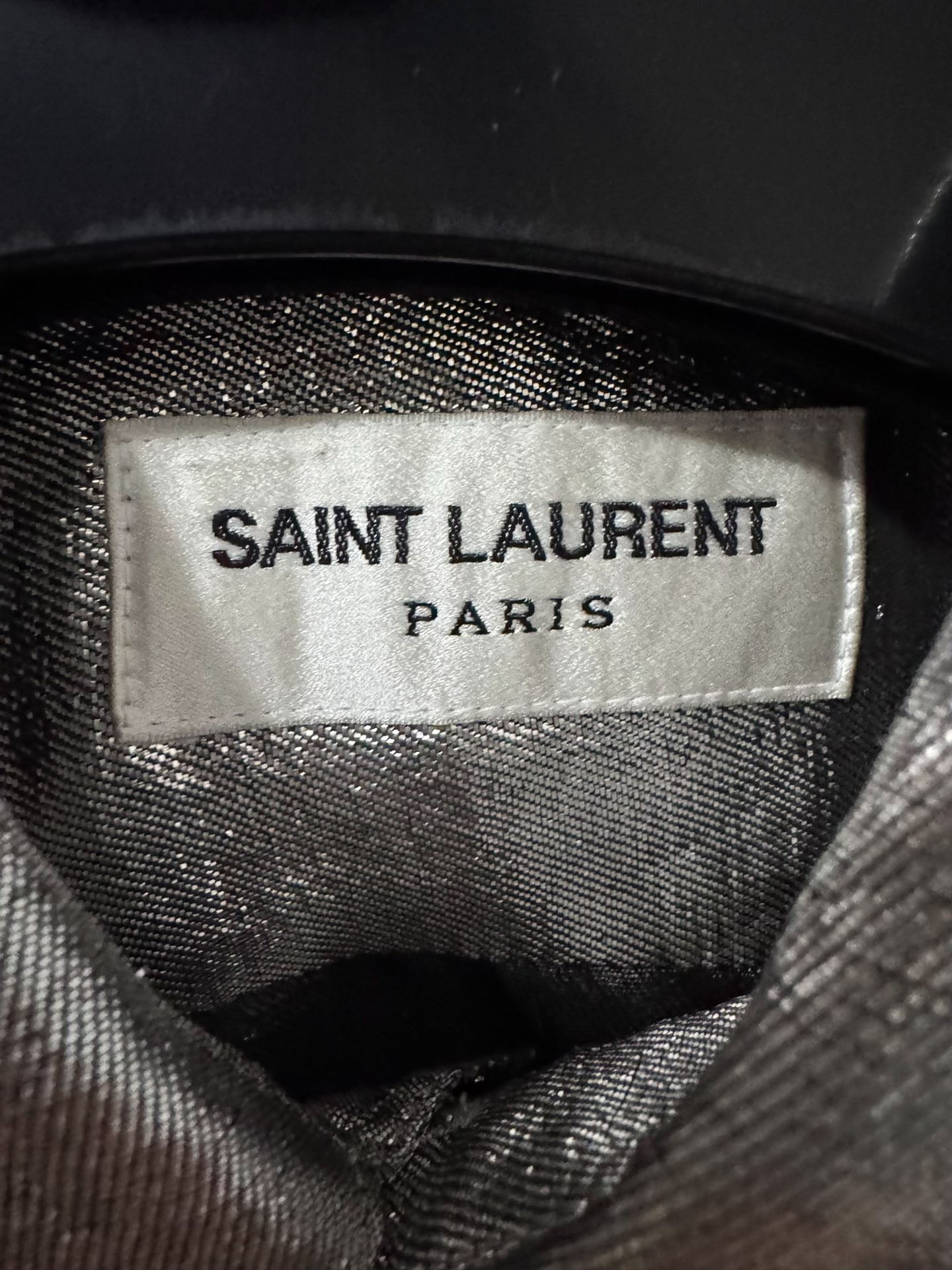 Saint Laurent Silver Silk Shirt