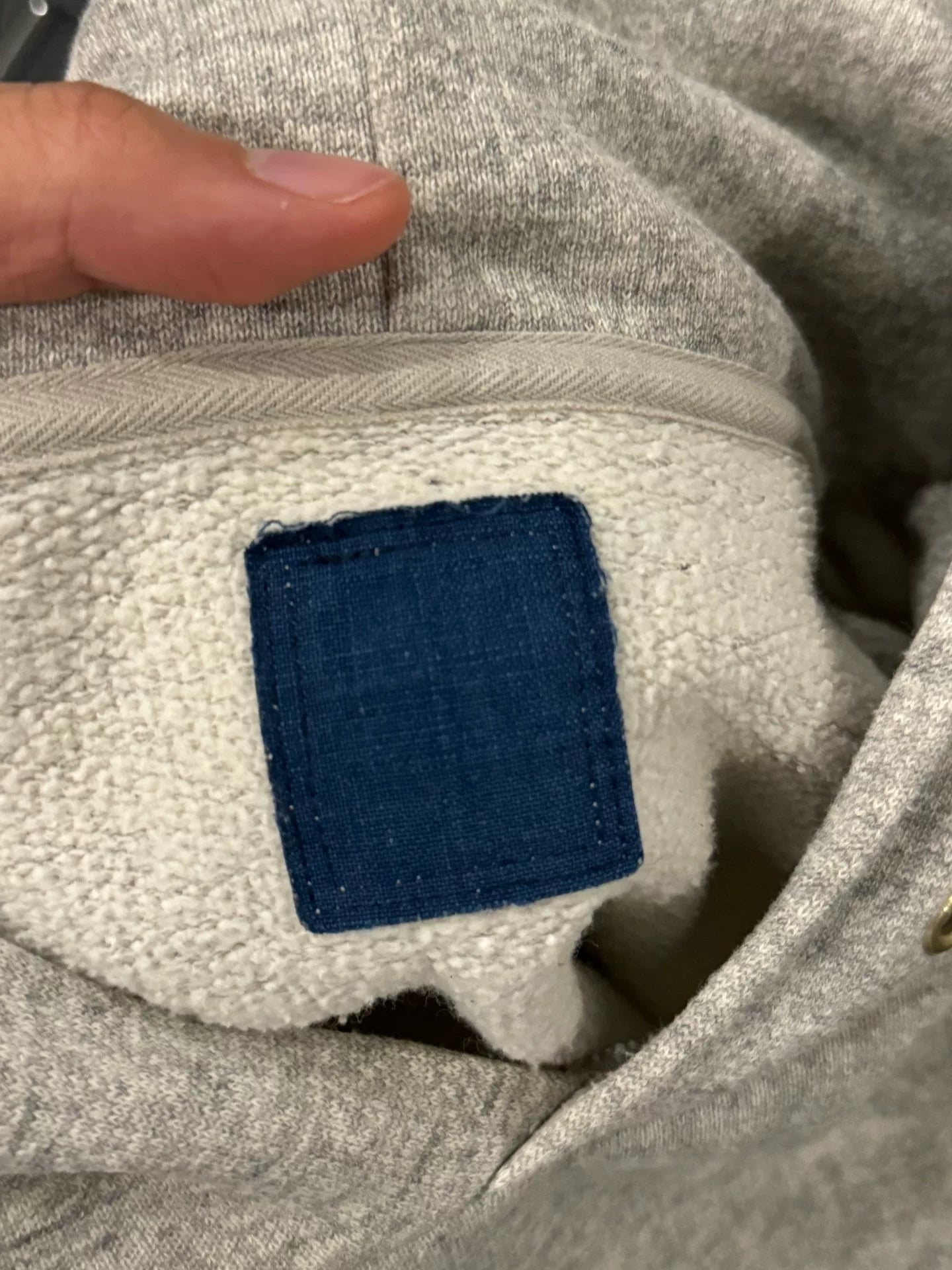 Visvim Gray Indigo Hoodie