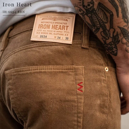iron heart corduroy pants brown limited edition