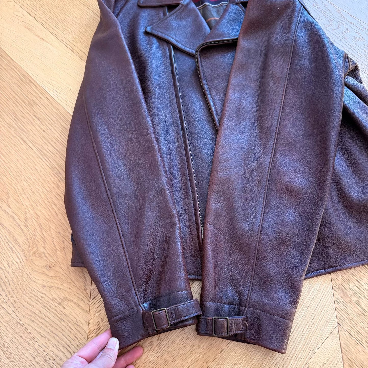Vintage Red Suede Motorcycle Jacket