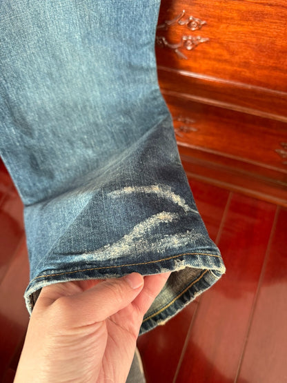 PRPS Men's Straight Leg Distressed Jeans