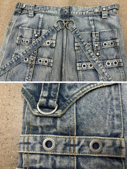 balenciaga raver baggy denim cargo pants