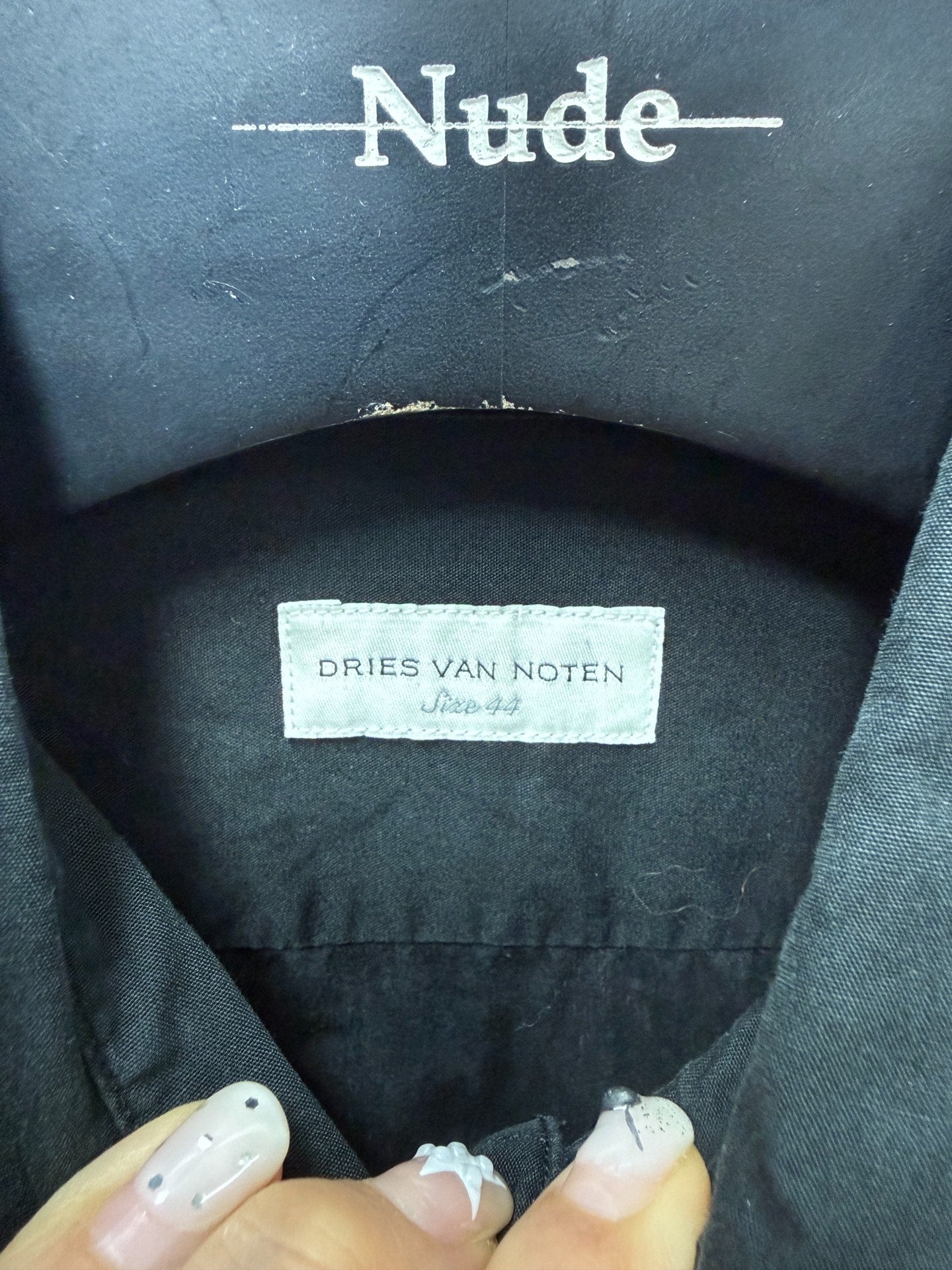 Dries van Noten Black Deconstructed Wrap Shirt