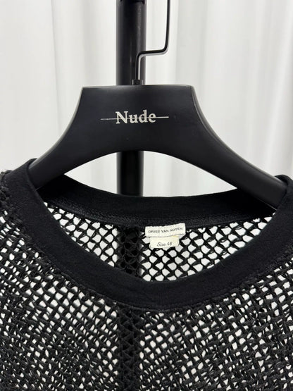 drapes long sleeve sheer mesh top