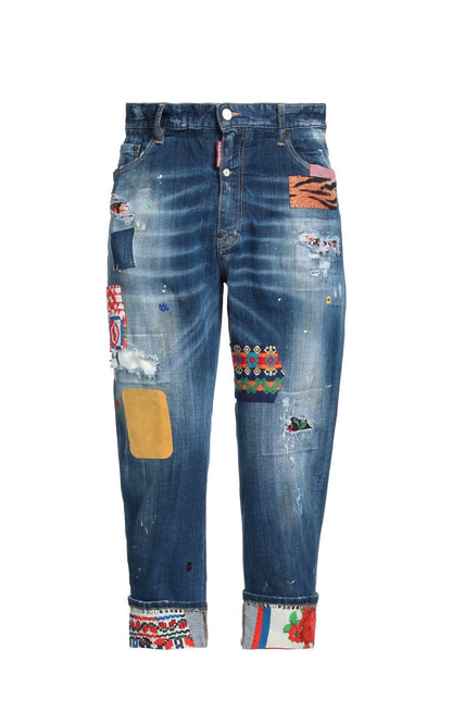 dsquared2 big brother distressed denim pants