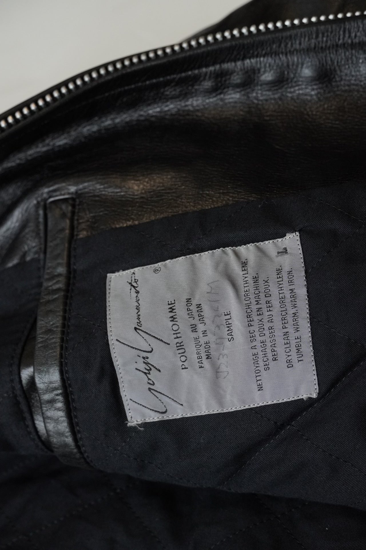 yohji yamamoto 1991 flower leather jacket