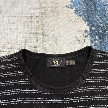 RRL 25SS Distressed Stripe Short-Sleeve T-shirt