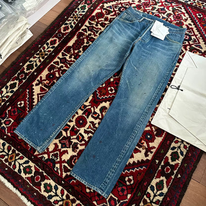 visvim mud-dyed wide-leg denim pants