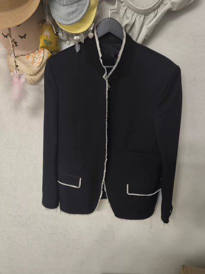 Alexander McQueen Runway Wool Navy Jacket