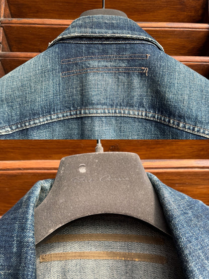 Rick Owens 06ss Washed Denim Trucker Jacket
