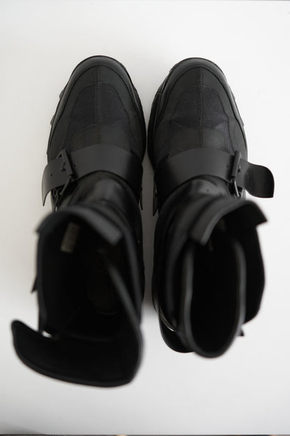 Yohji Yamamoto 17AW Leather Buckle Zip Boots