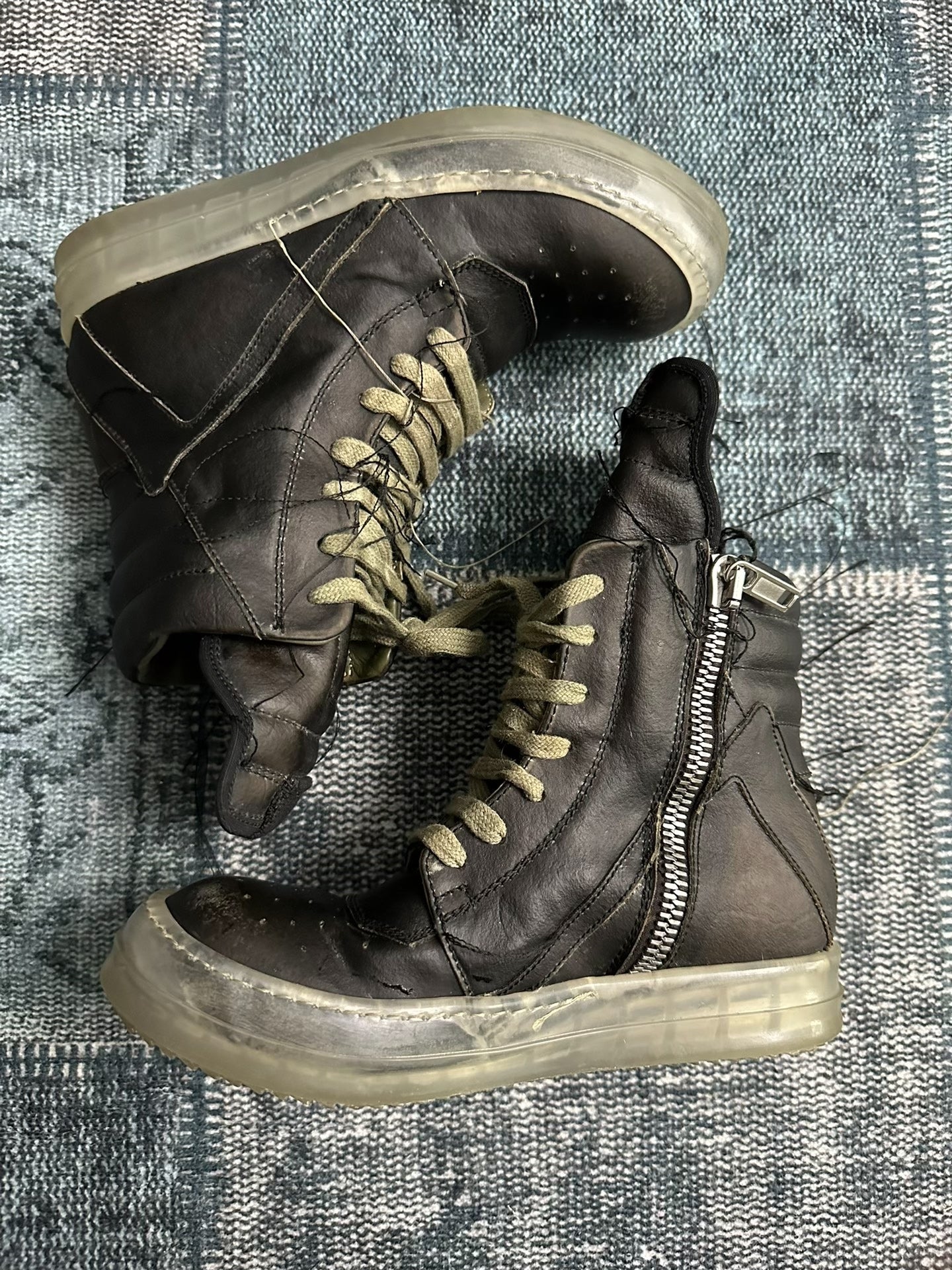 Rick Owens Black Phantom Tassel Inverted Triangle 36