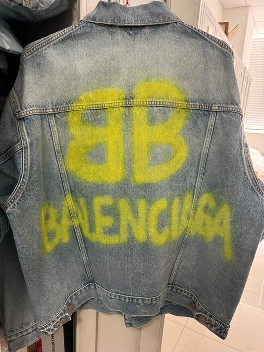 Balenciaga Double B Denim Jacket Size S