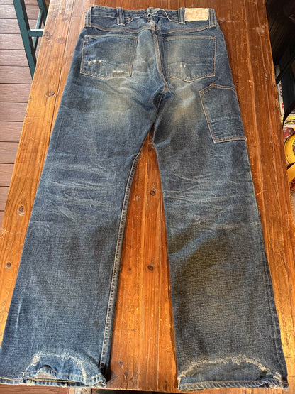 Double RL RRL Distressed Ripped Jeans