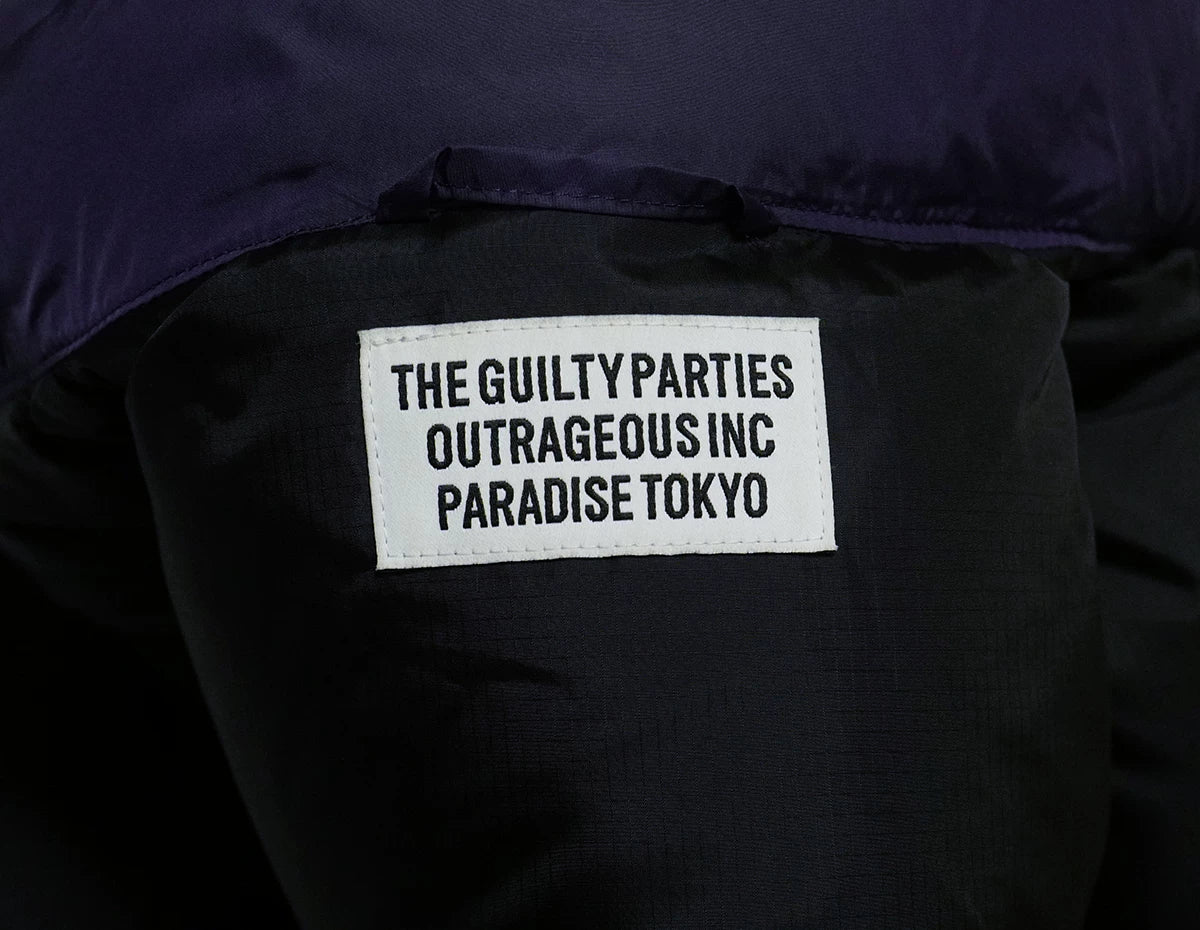 wacko maria down jacket in purple