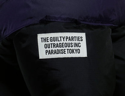 wacko maria down jacket in purple