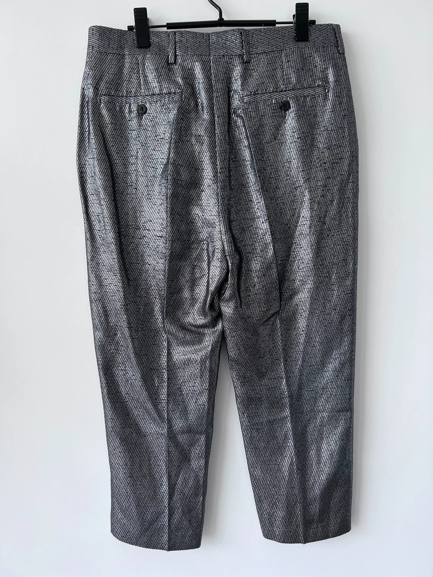 stylish silver cropped pants by rick owens