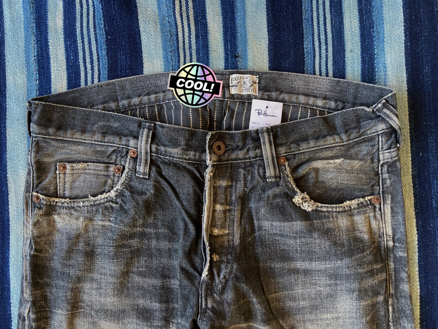 prps noir barracuda heavy wash jeans