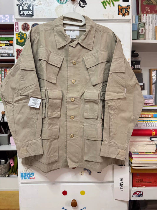 modular long sleeve cotton ripstop jacket