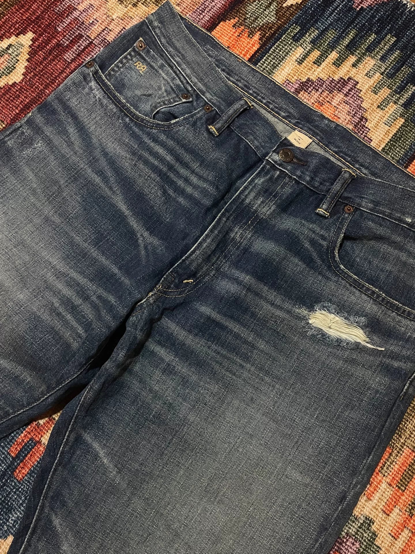 RRL Vintage Mexico Washed Distressed Jeans