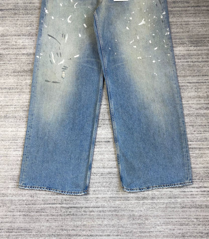 Acne Studios Blue Ink Splash Baggy Jeans