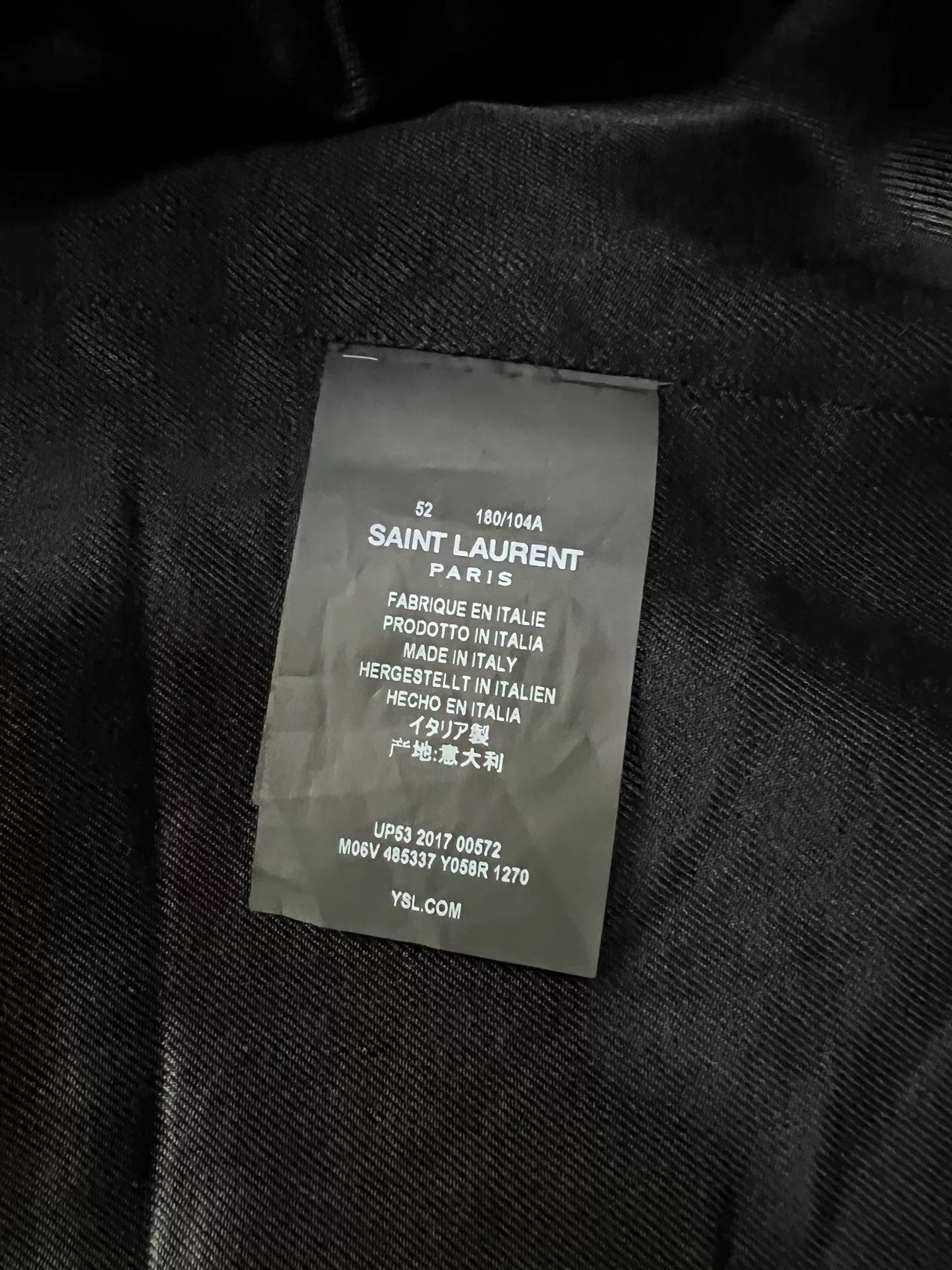 Saint Laurent Herringbone Wool Coat