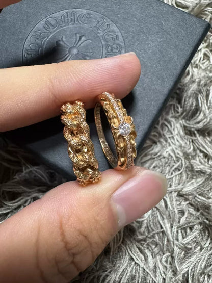 Chrome Hearts 22K Gold Cross Ring