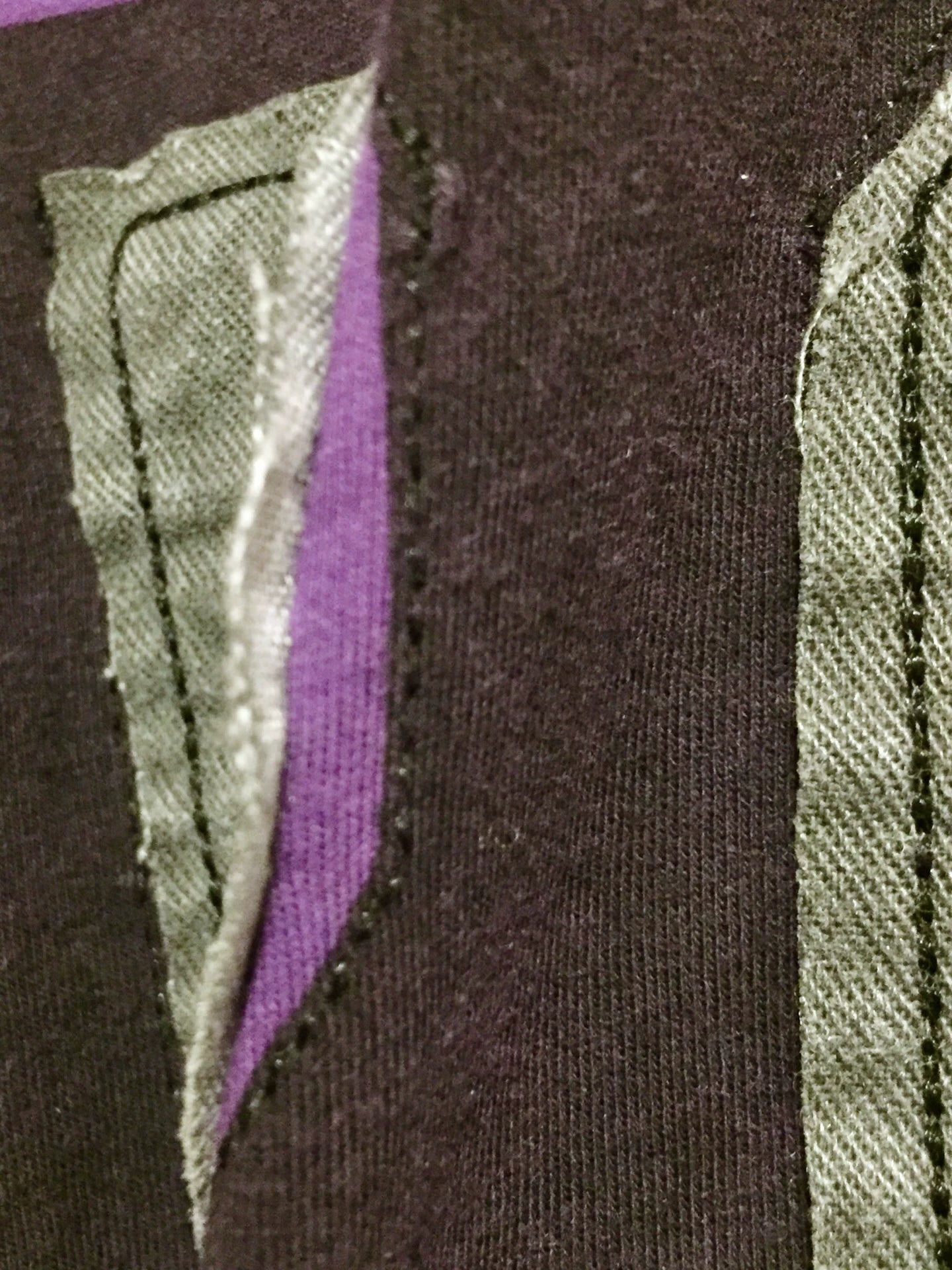 Jean Paul Gaultier Purple Denim Patch T-shirt