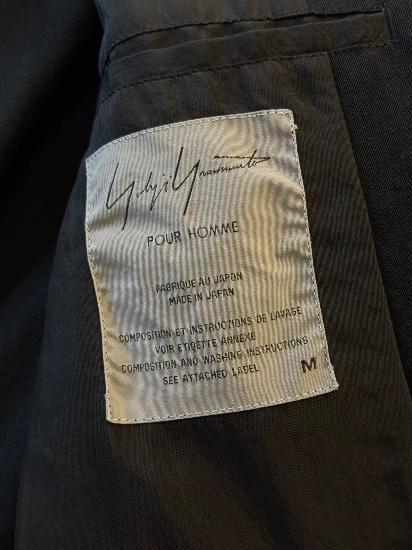 Yohji Yamamoto 97SS Velvet Paneled Suit