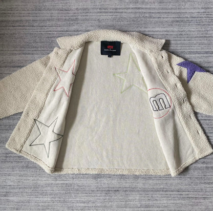 cpfm star embroidered fleece jacket