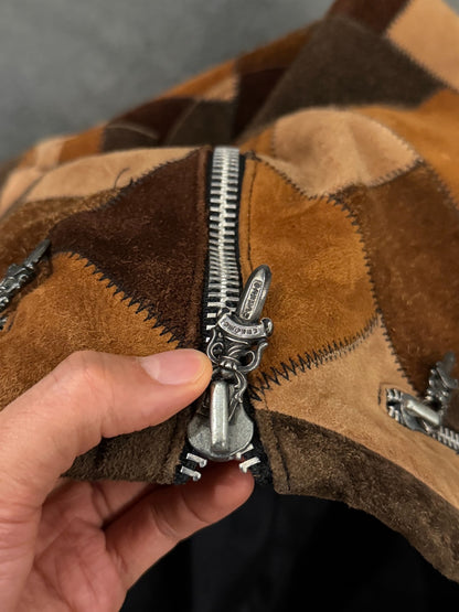 Chrome Hearts Brown Flame Leather Pants