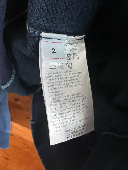 visvim blue dye long sleeve sweatshirt