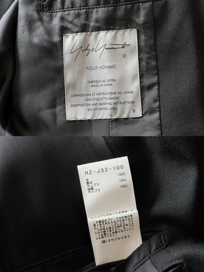 Yohji Yamamoto Pleated Wool Coat