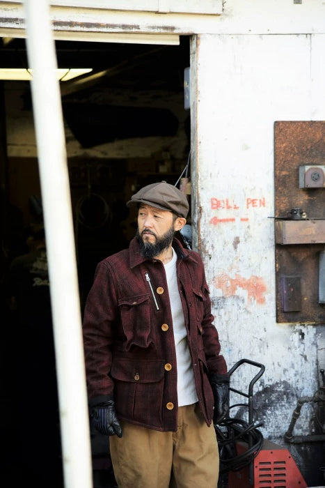 freewheelers field master jacket in burgundy