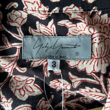 yohji yamamoto floral short sleeve shirt