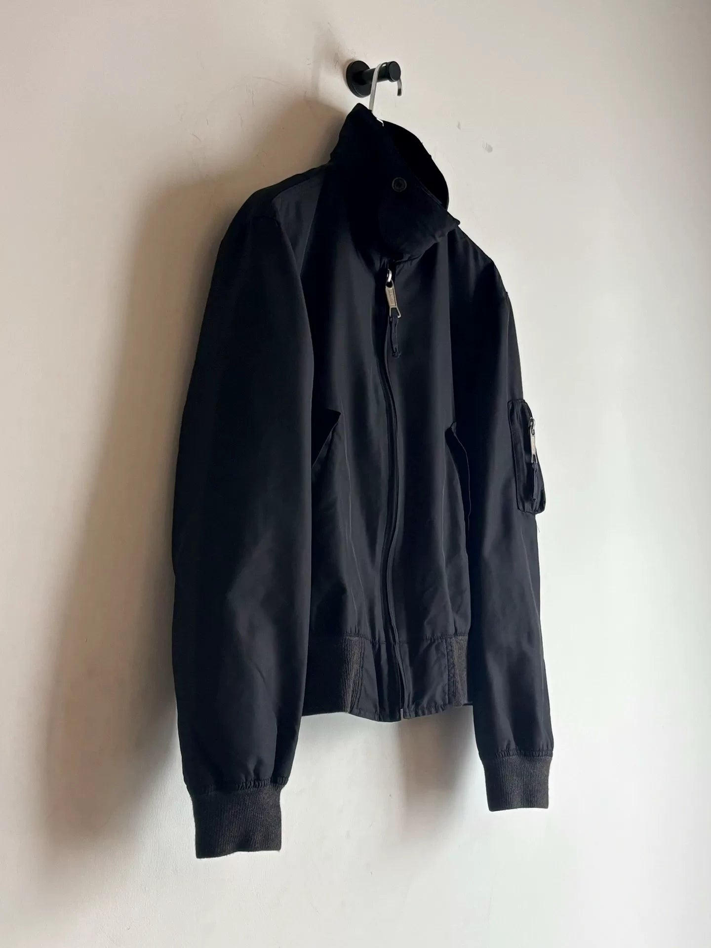 dries van noten 90s pilot jacket in black