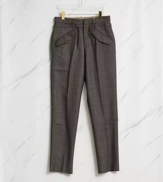 Saint Laurent Men's Checkered Drawstring Pants