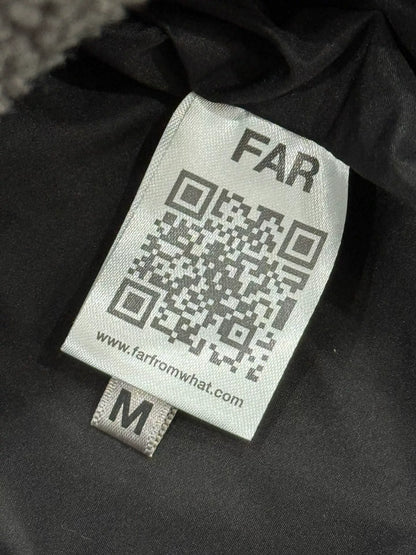 gray fleece zip-up jacket size M