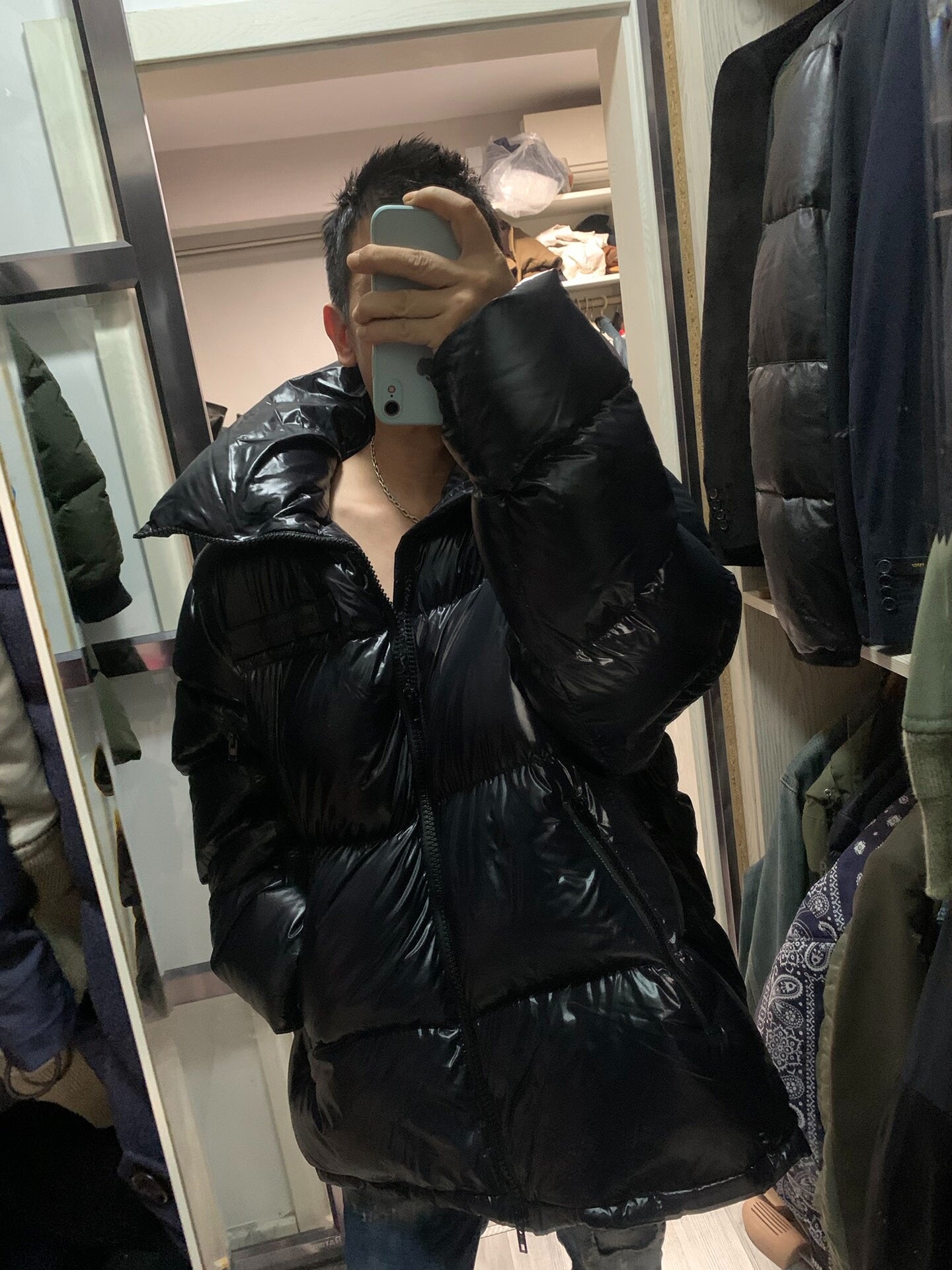 calvin klein oversized puffer jacket