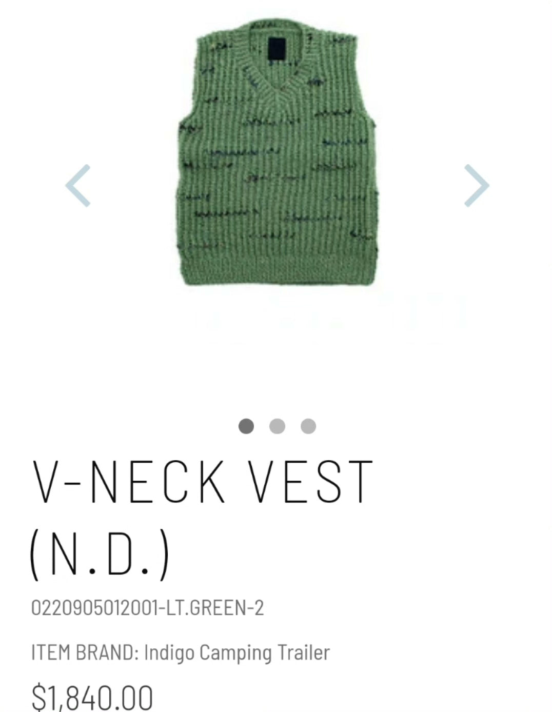 VISVIM V-NECK VEST N.D