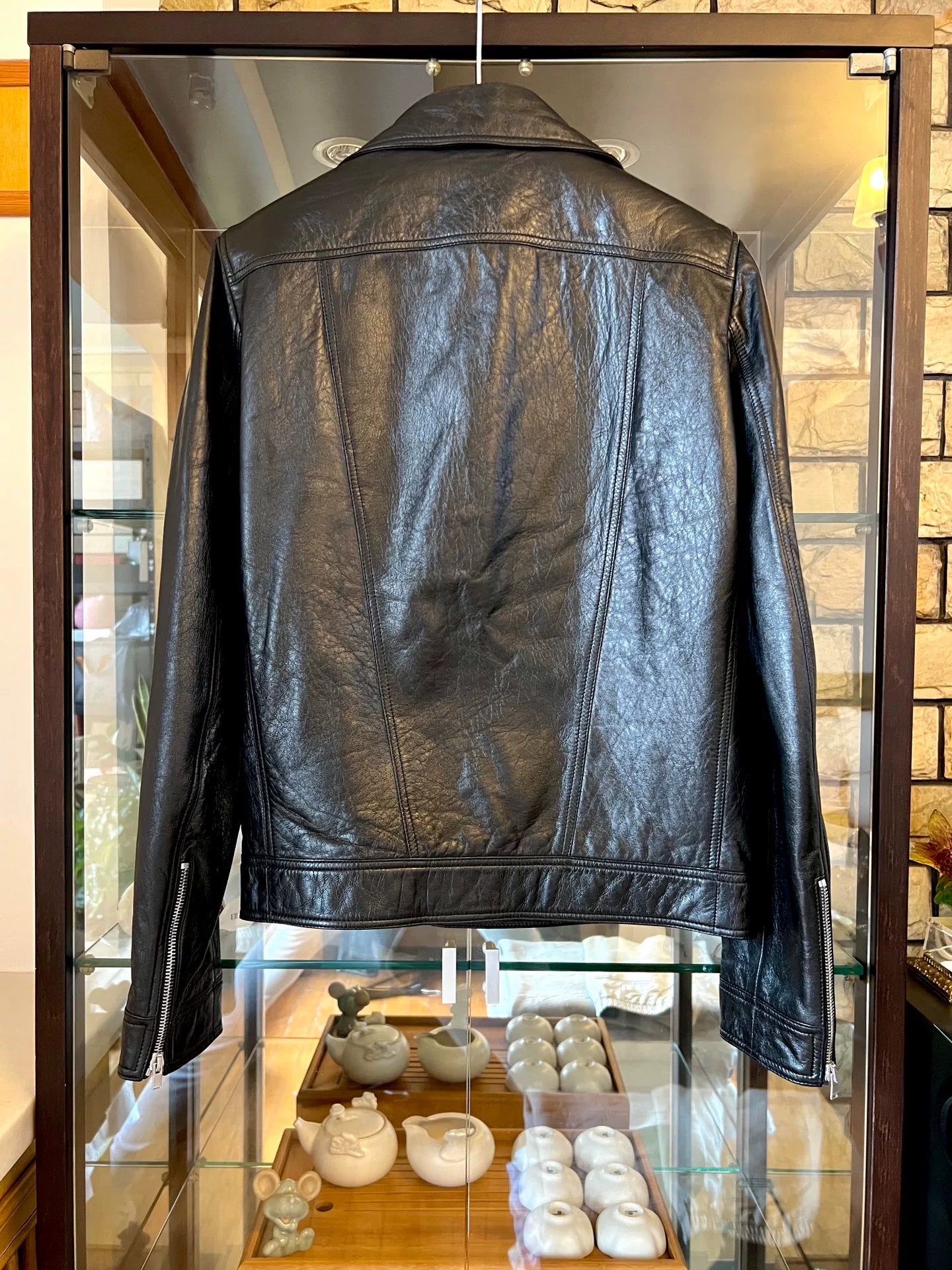 Saint Laurent Badge Leather Jacket 15FW