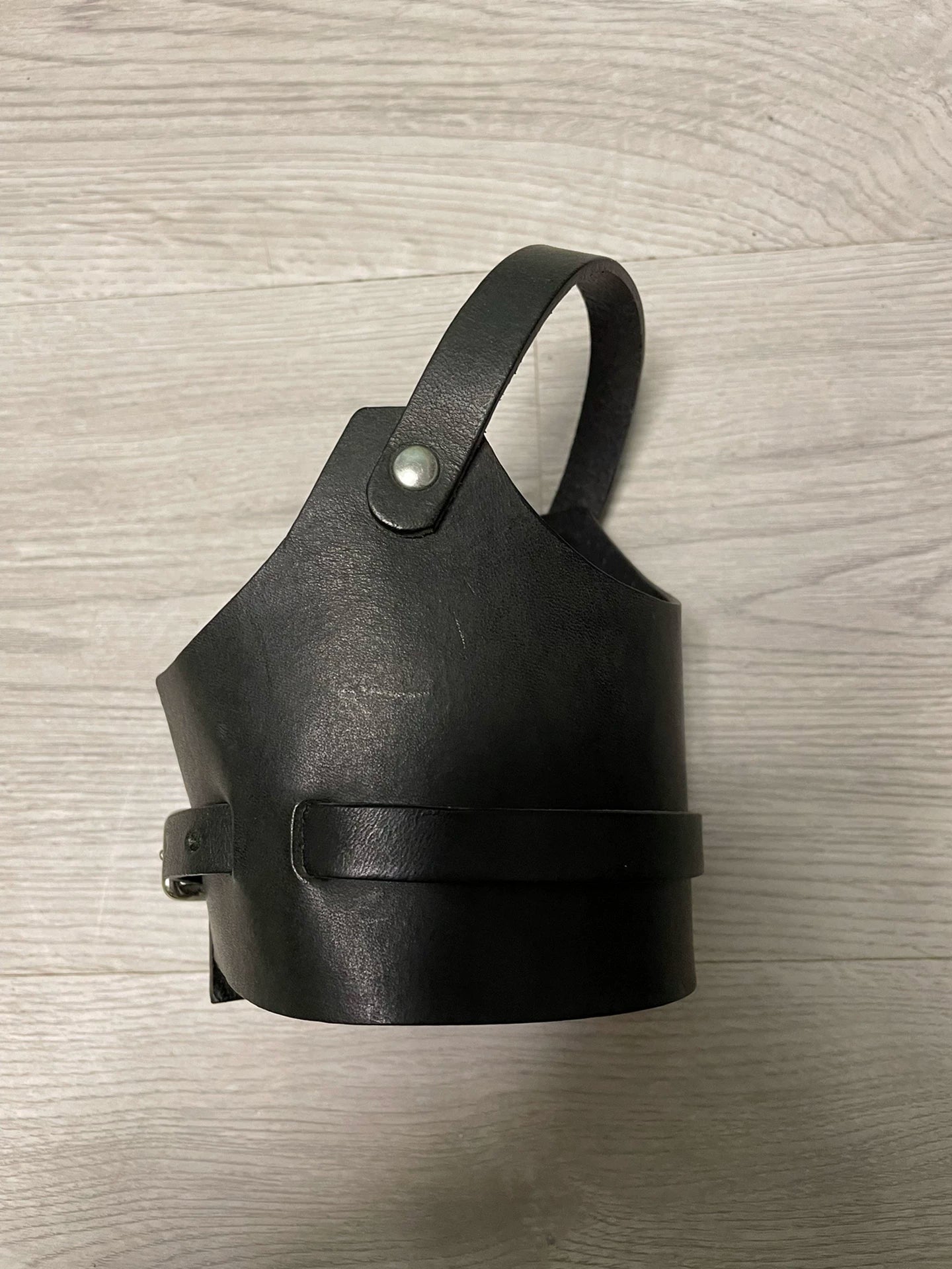 Maison Martin Margiela Black Leather Ring Bracelet