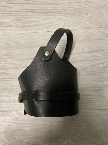 Maison Martin Margiela Black Leather Ring Bracelet