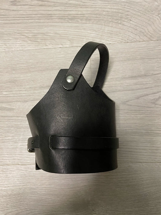 Maison Martin Margiela Black Leather Ring Bracelet