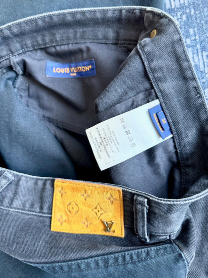 Louis Vuitton Black Wide-Leg Denim Pants