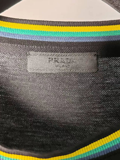 Prada Large Logo Short Sleeve Top