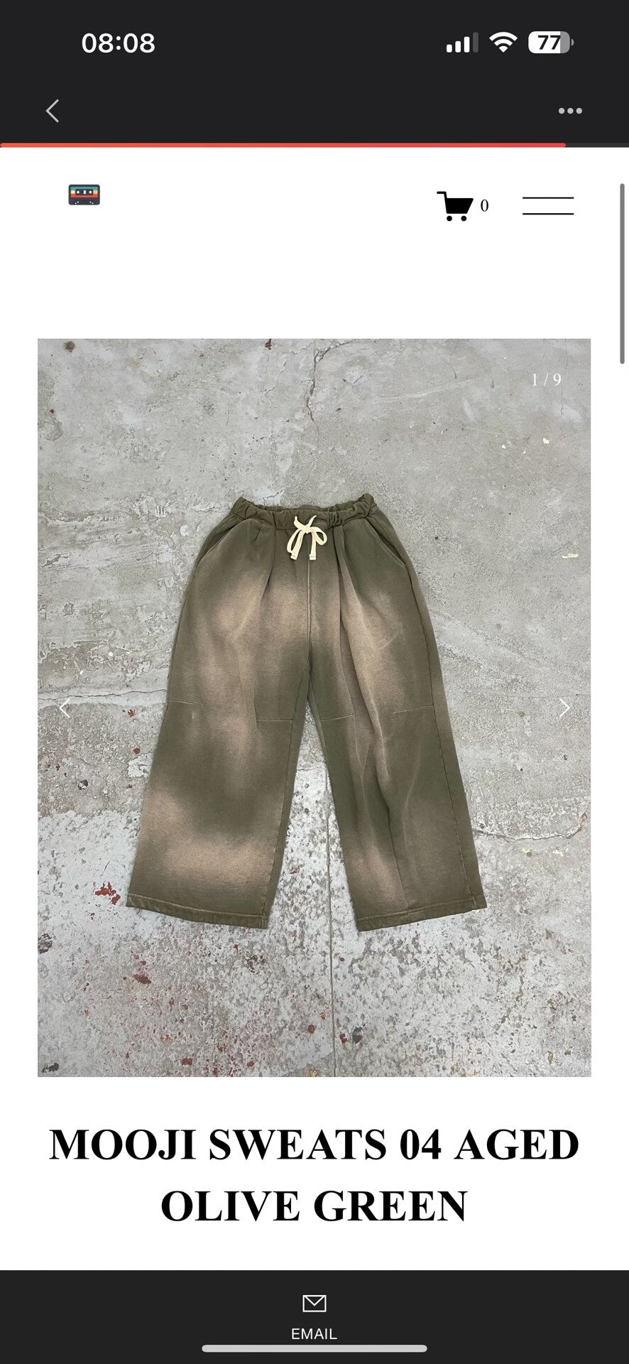 Aged Olive Green Mooji Sweats