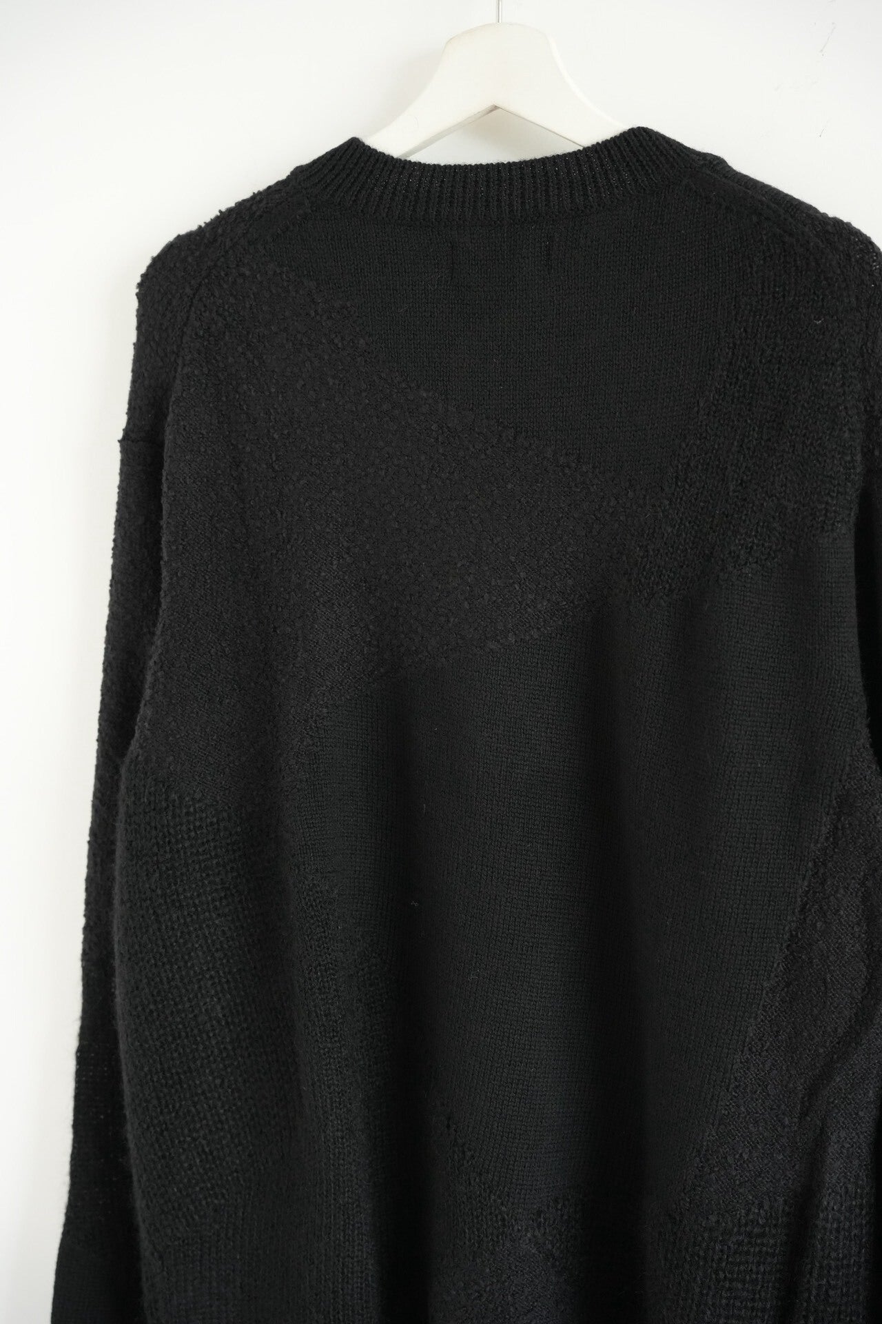 black oversized textured sweater